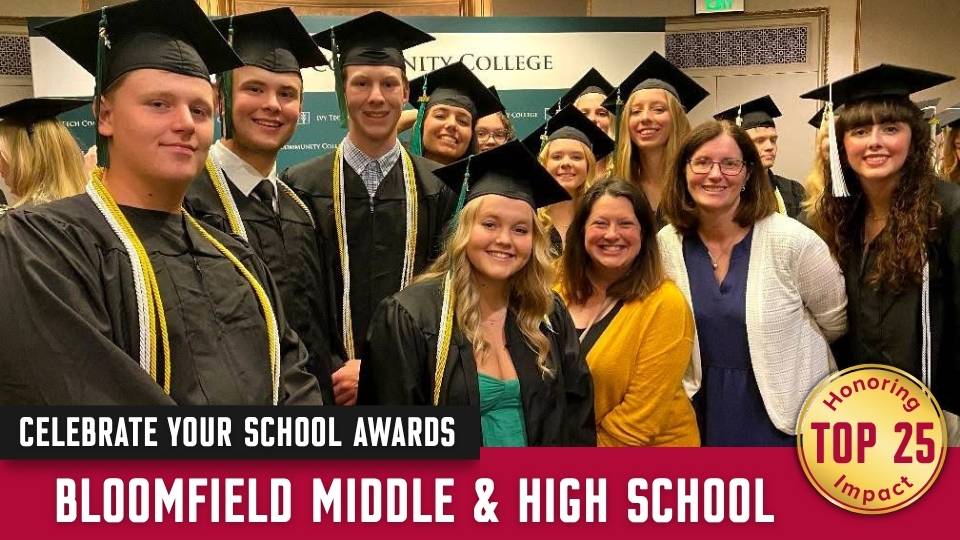 Photo collage of Bloomfield Middle and High School