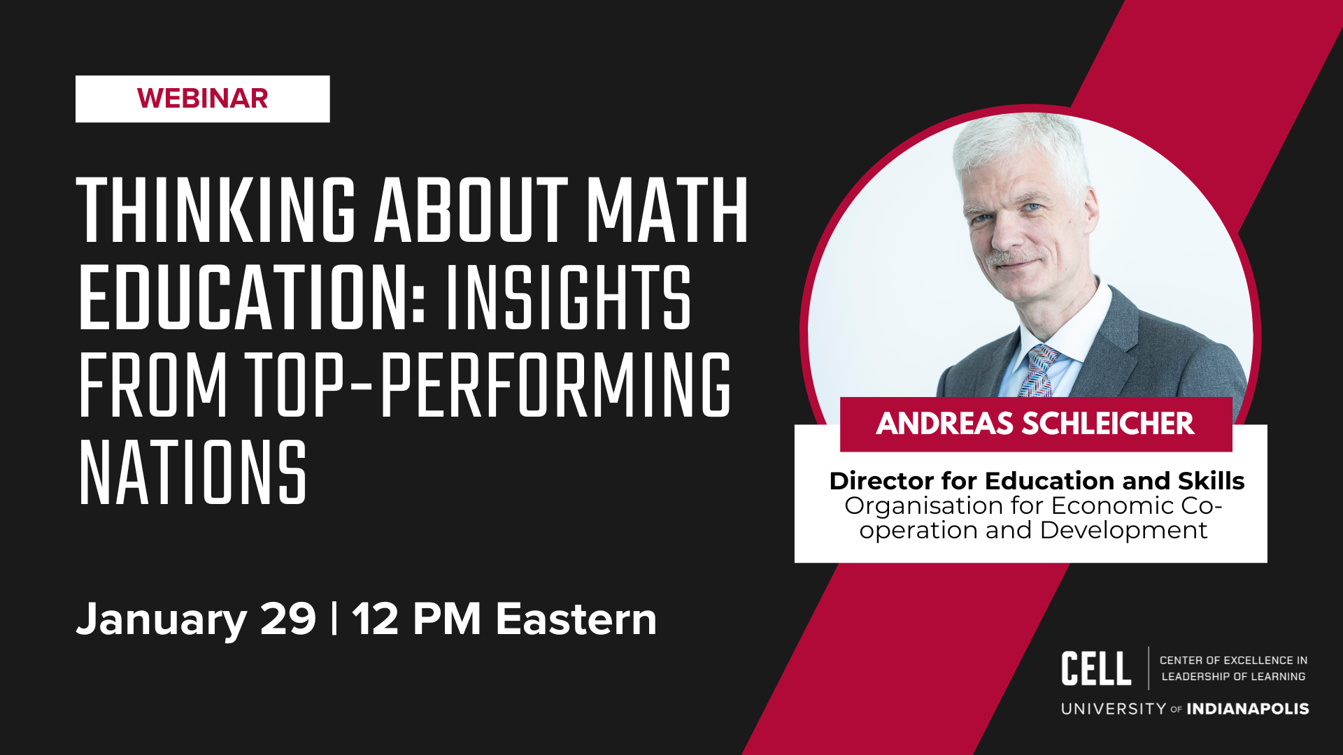 Thinking About Math Education: Insights from Top-Performing Nations overview with Andreas Schleicher headshot