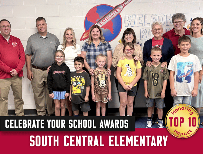 CELL staff with students and teachers from South Central Elementary