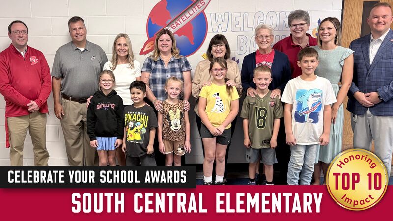 South Central leaders and students accept the Celebrate Your School Award