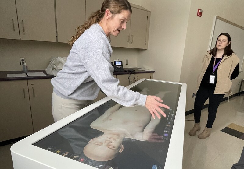 Anatomage table at Hobart High School