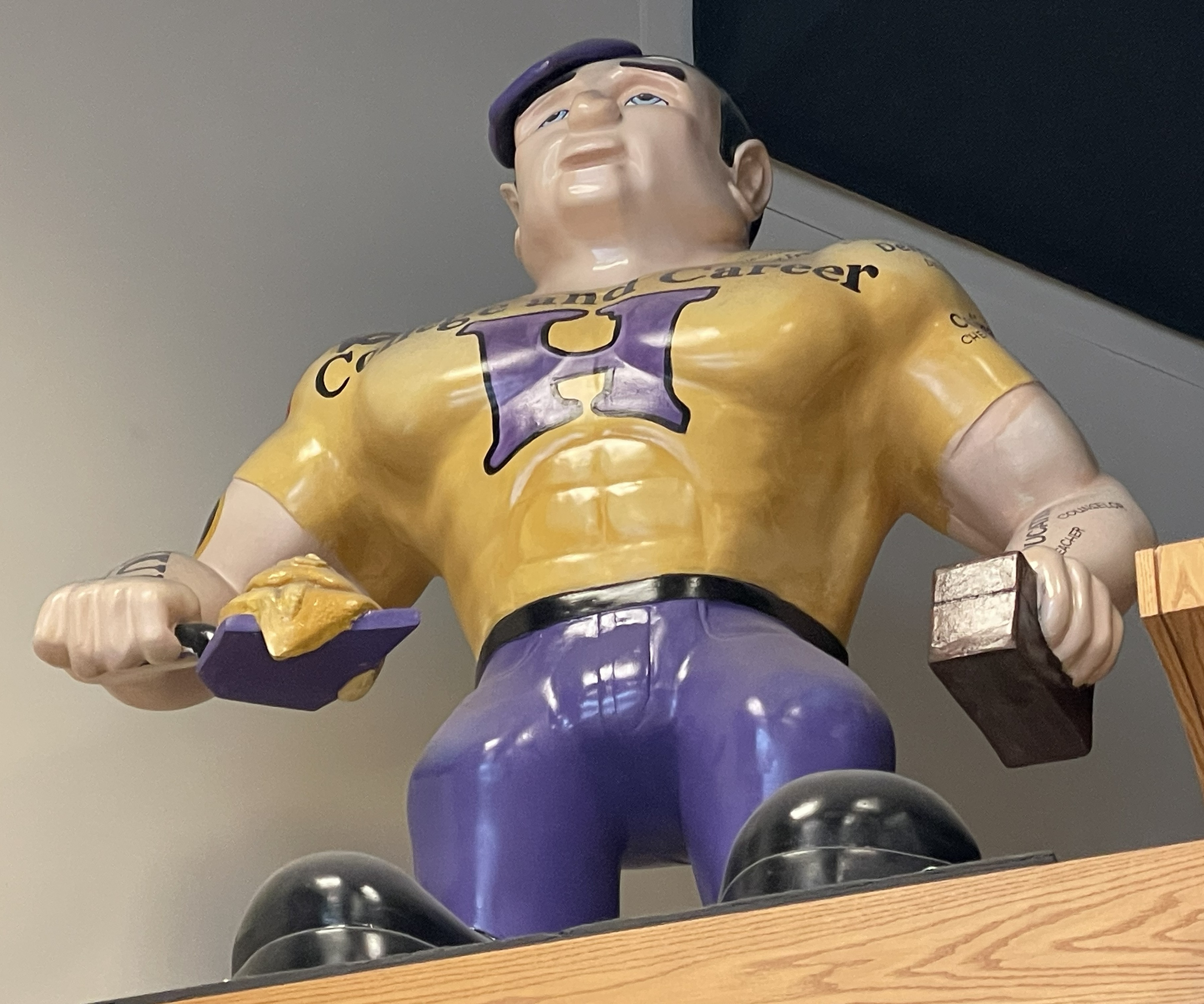 Hobart High School's Brickie mascot